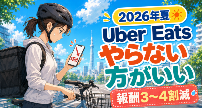 【現役配達員が語る】2026年の夏はUberEatsをやらない方がいい